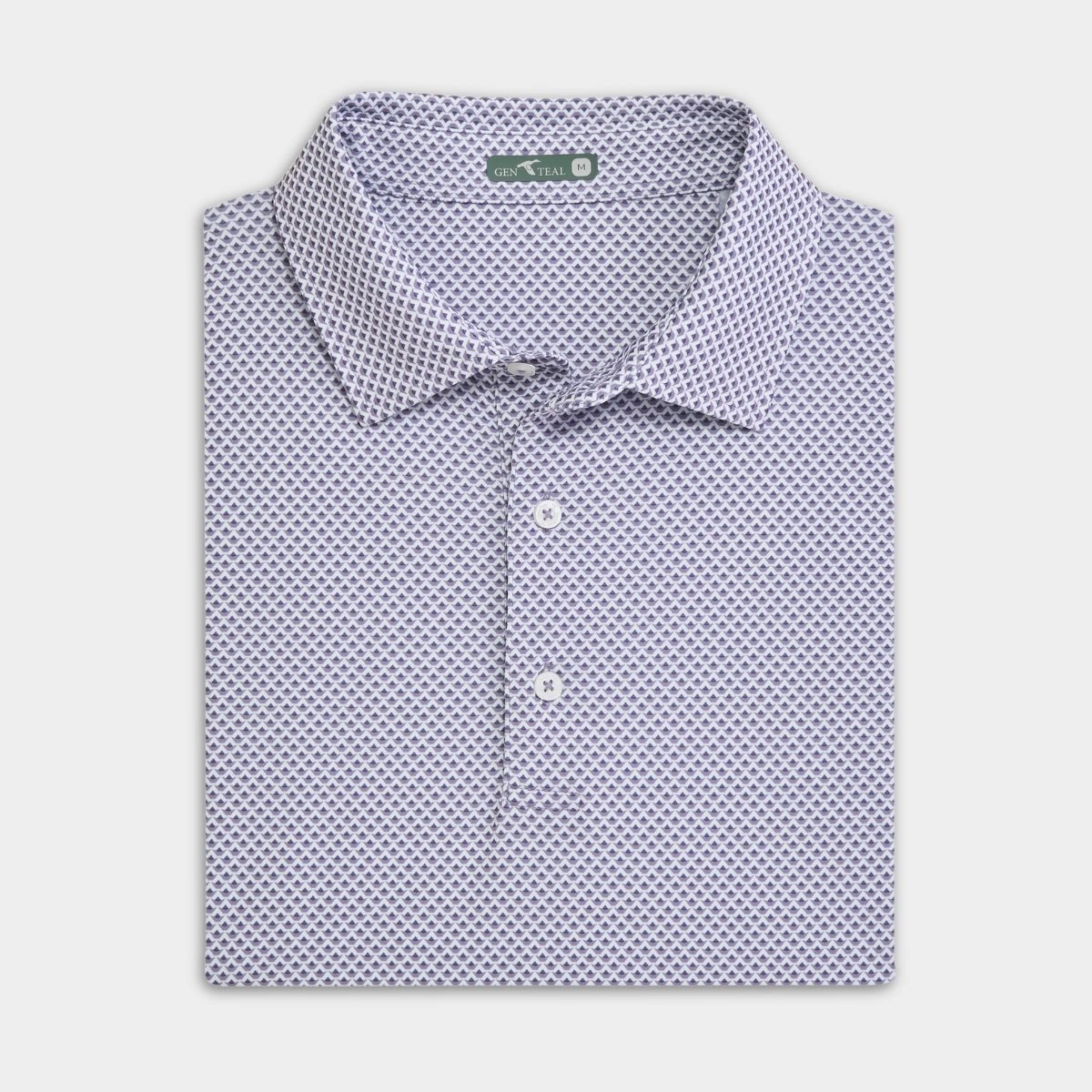 Sleek Design Purple Ash Prismatic Printed Performance Polo