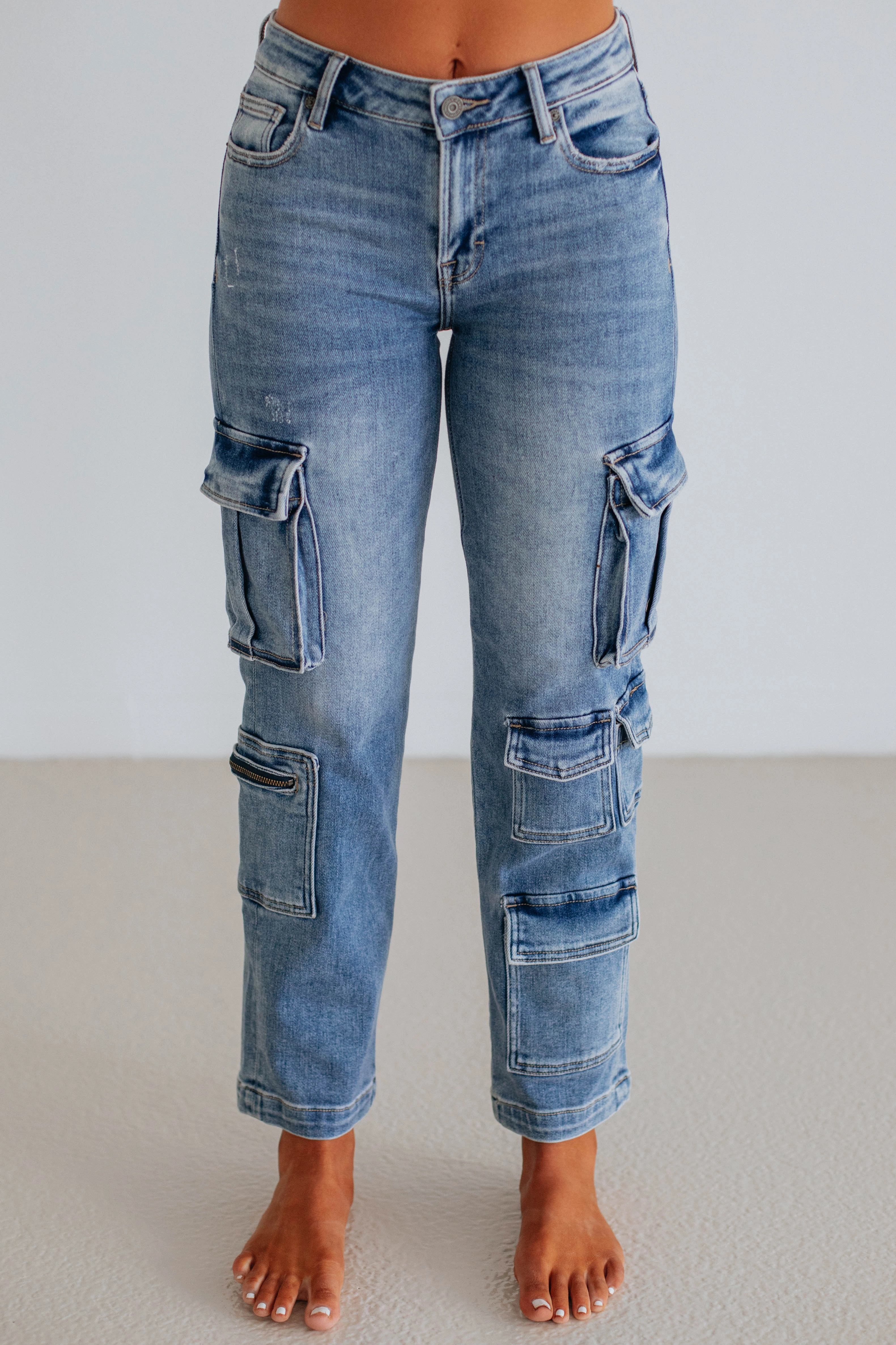 Slim Smooth Eco Friendly Night Out Tracey Hidden Cargo Jeans - Staredown