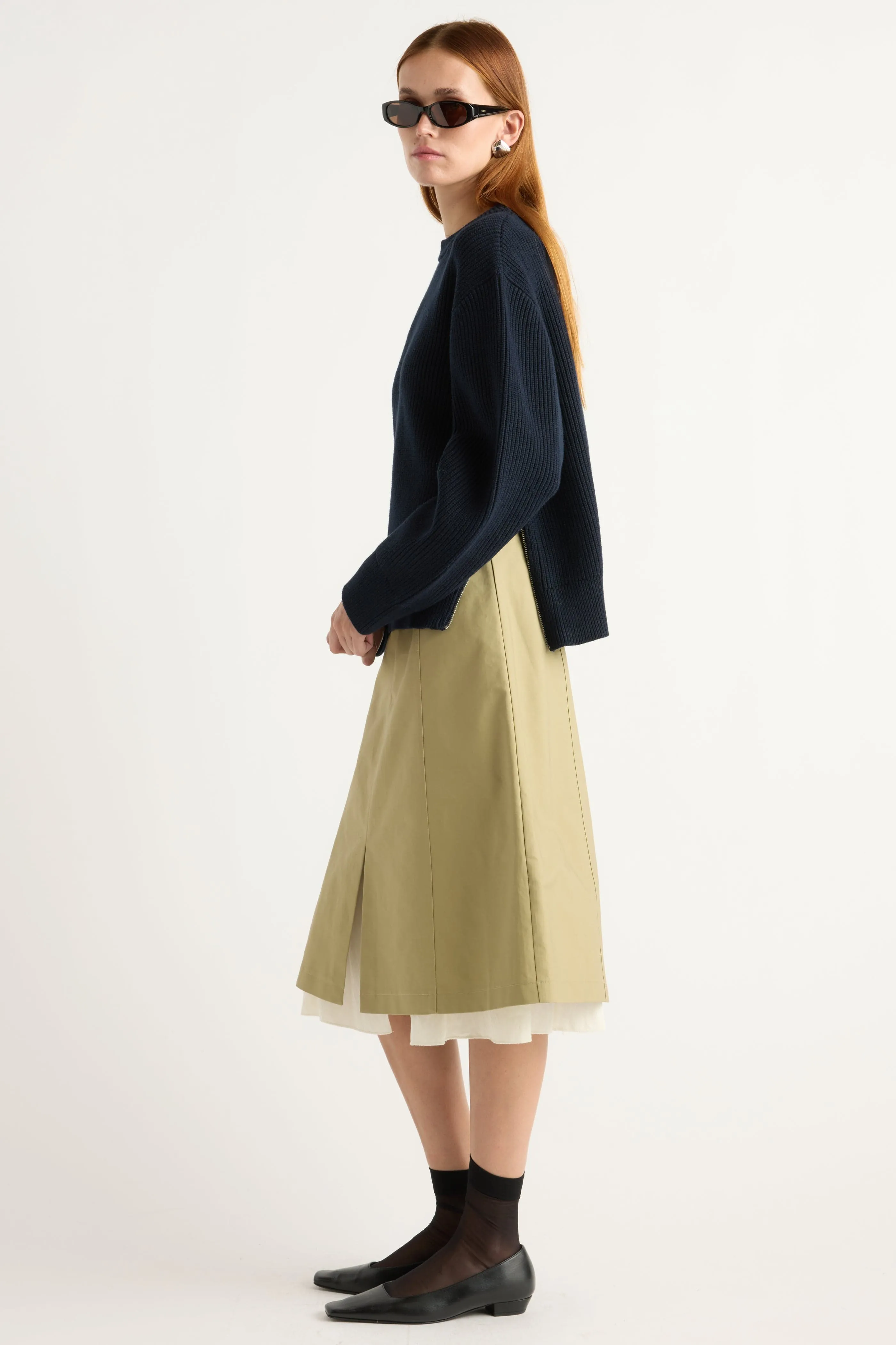 Tate Organic Cotton Side-Zip Sweater Fashion Essential