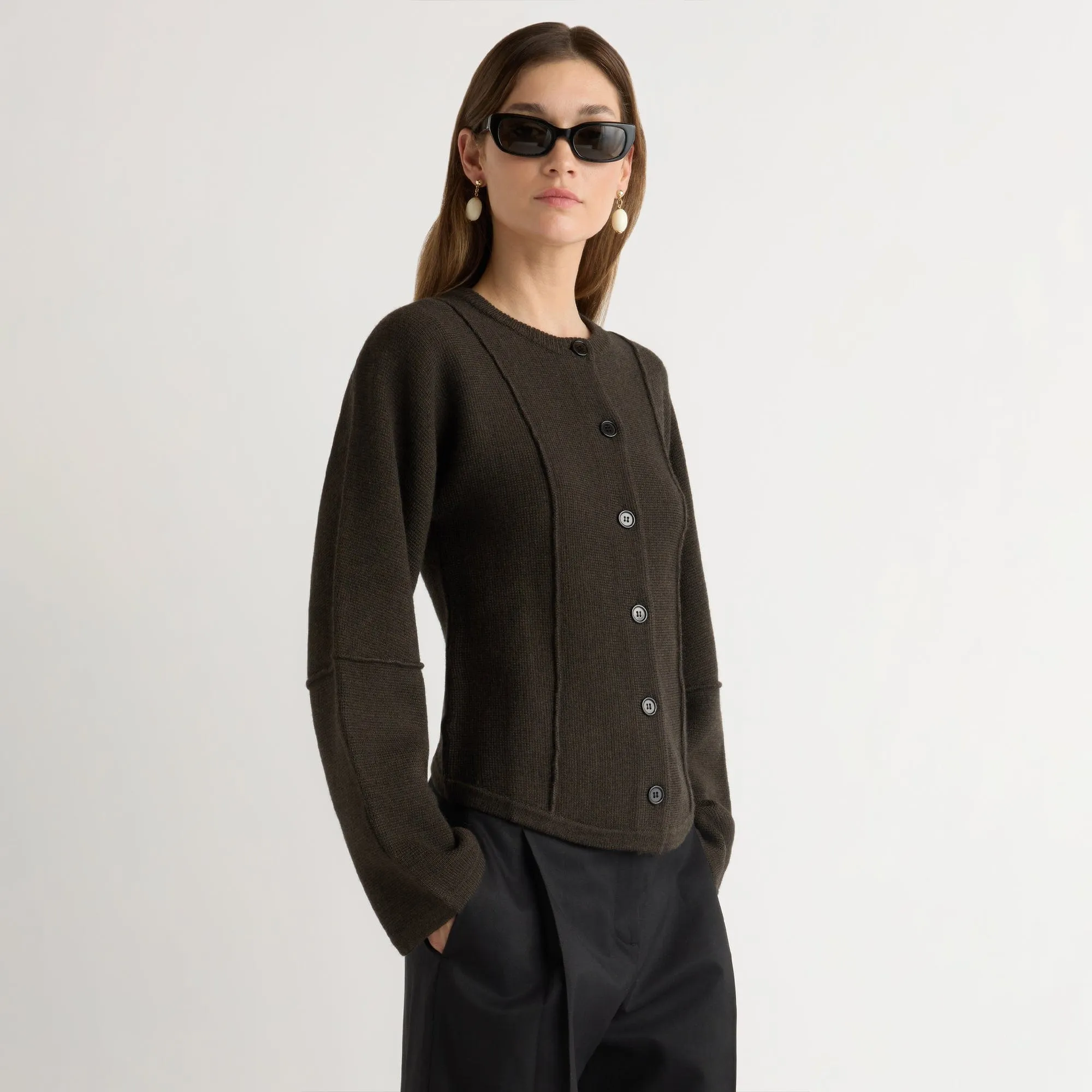 Wren Exposed-Seam Cardigan Comfy Knitwear Ultimate Knitwear