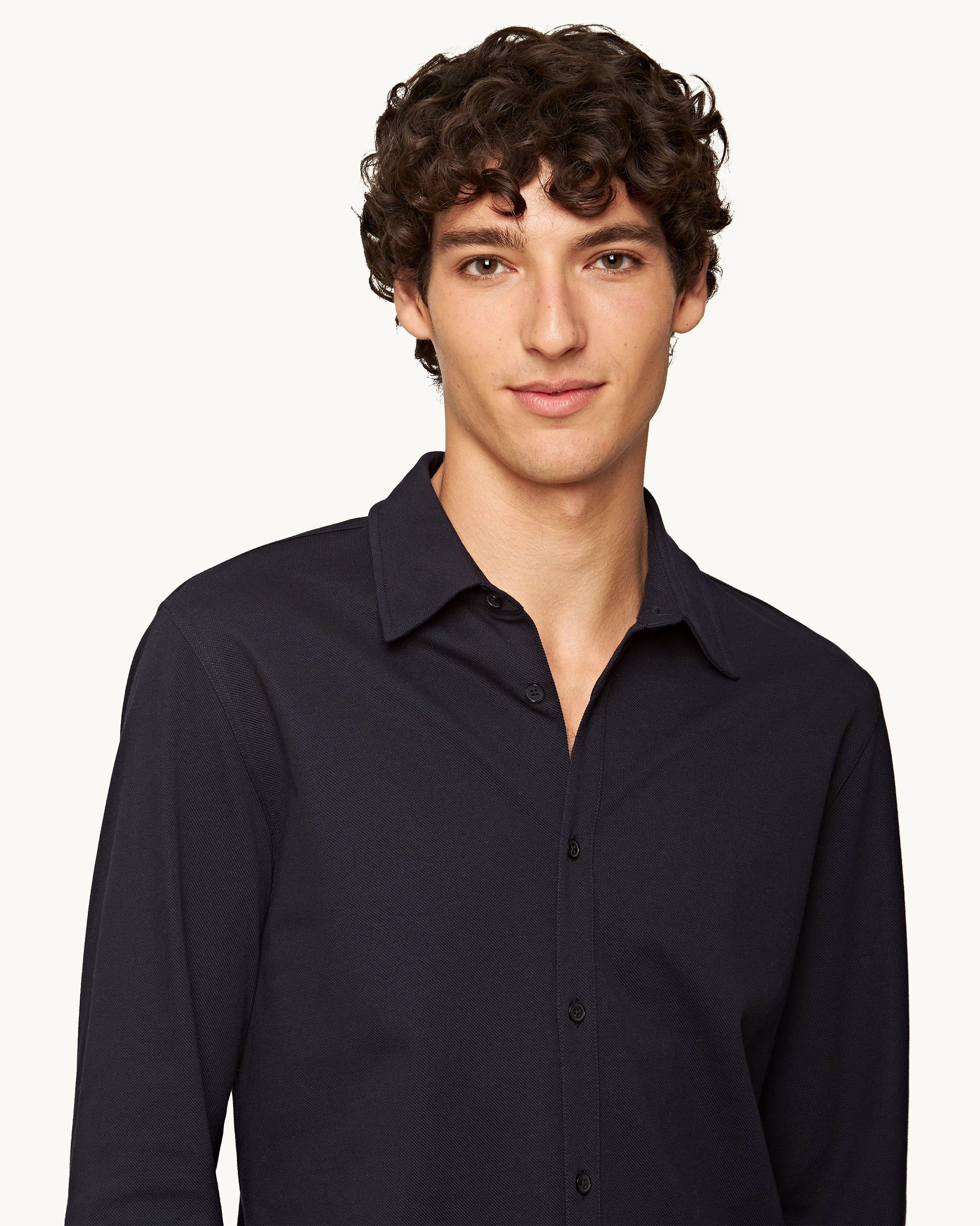 Distressed finish Seamless Shoulder Giles Pique