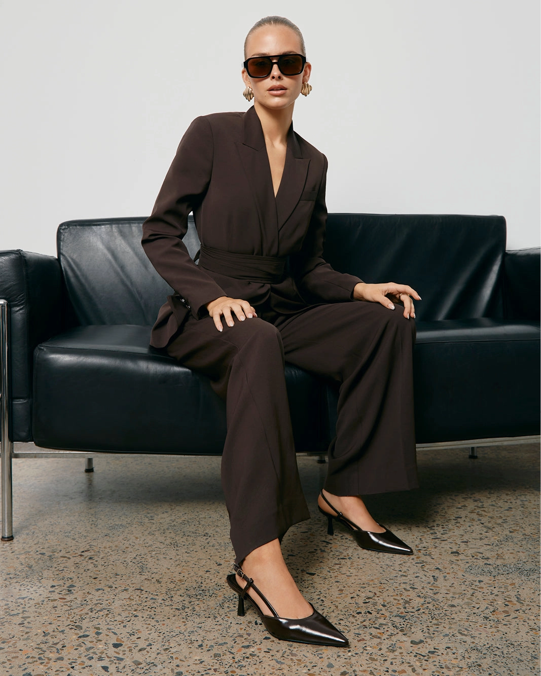 KYRIE - DARK CACAO SHINE Chunky Heel