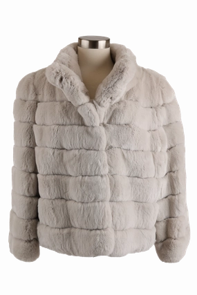 Light Travel Piece Rabbit Fur Jacket