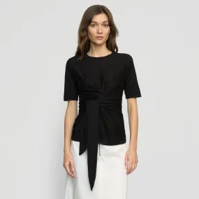 Lark Tie-Front Linen Sweater Easy Layering