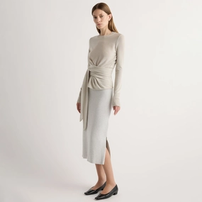 Esti Side-Zip Organic Cotton-Wool Skirt Sustainable Fabric