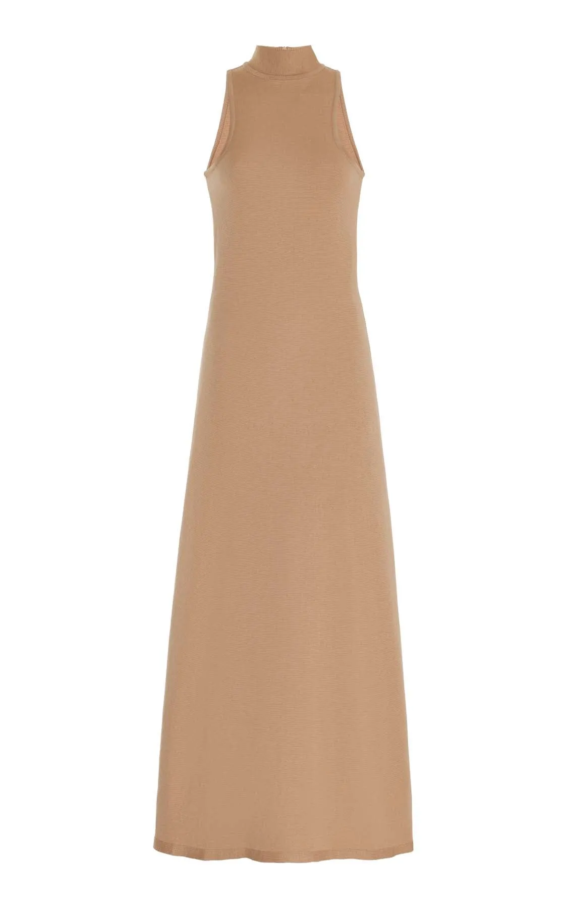 Tailored Elegance Peplum-Style Kenna Knit Dress in Camel Merino Wool