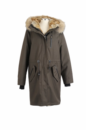 BreathableFabric windproof Rena Fur Lined Parka - W/ Fur Hood