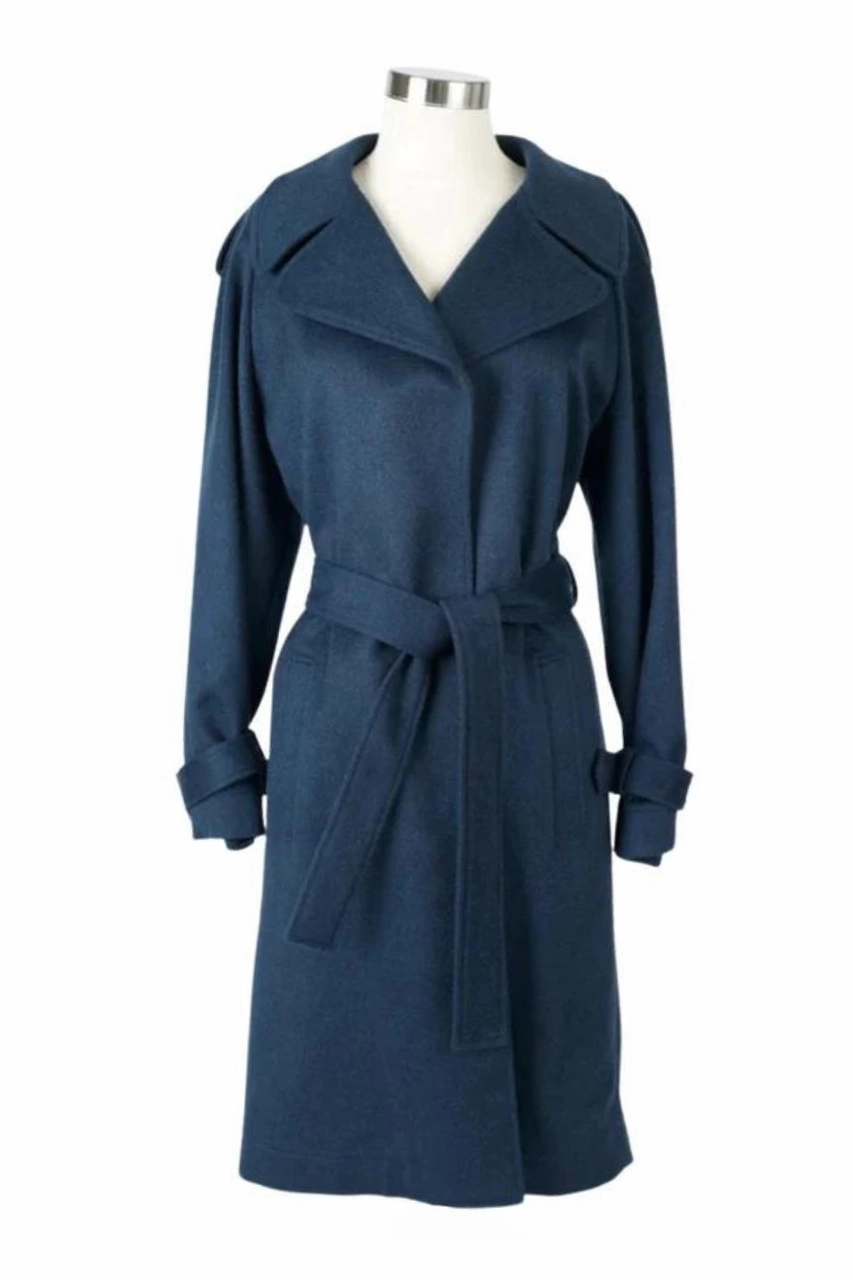 Cashmere Belted Wrap Coat stain resistant coating