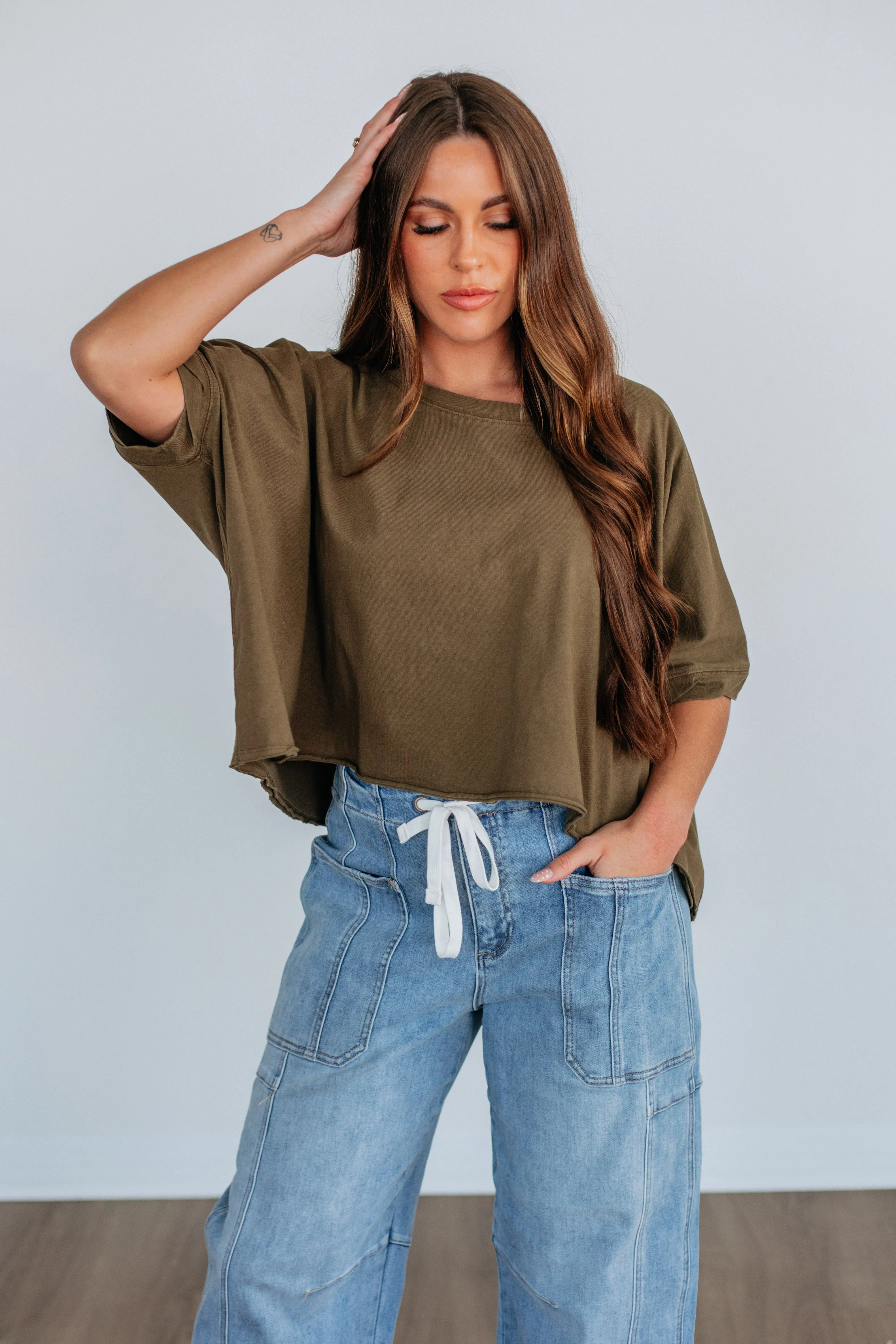 Vintage Wash Effect Perfect Wear Callie Oversized Tee