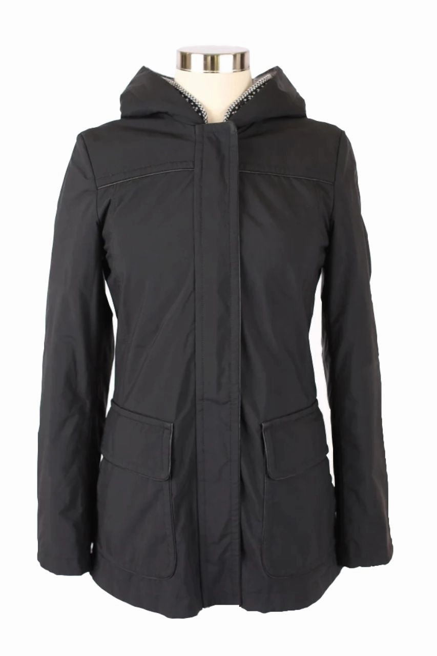 Checkered Style Sport Fit Reversible Traveler Hooded Jacket