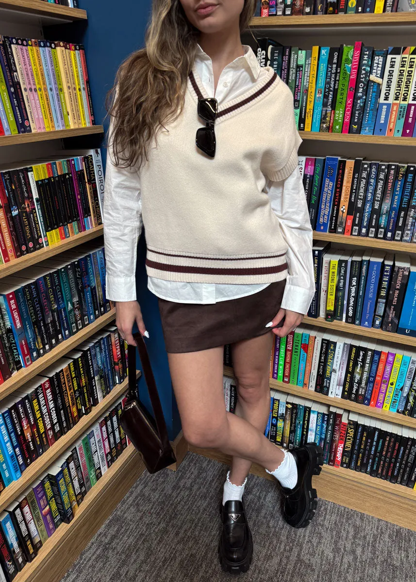 Casual Warmth Fletcher Sweater Vest - Crystal