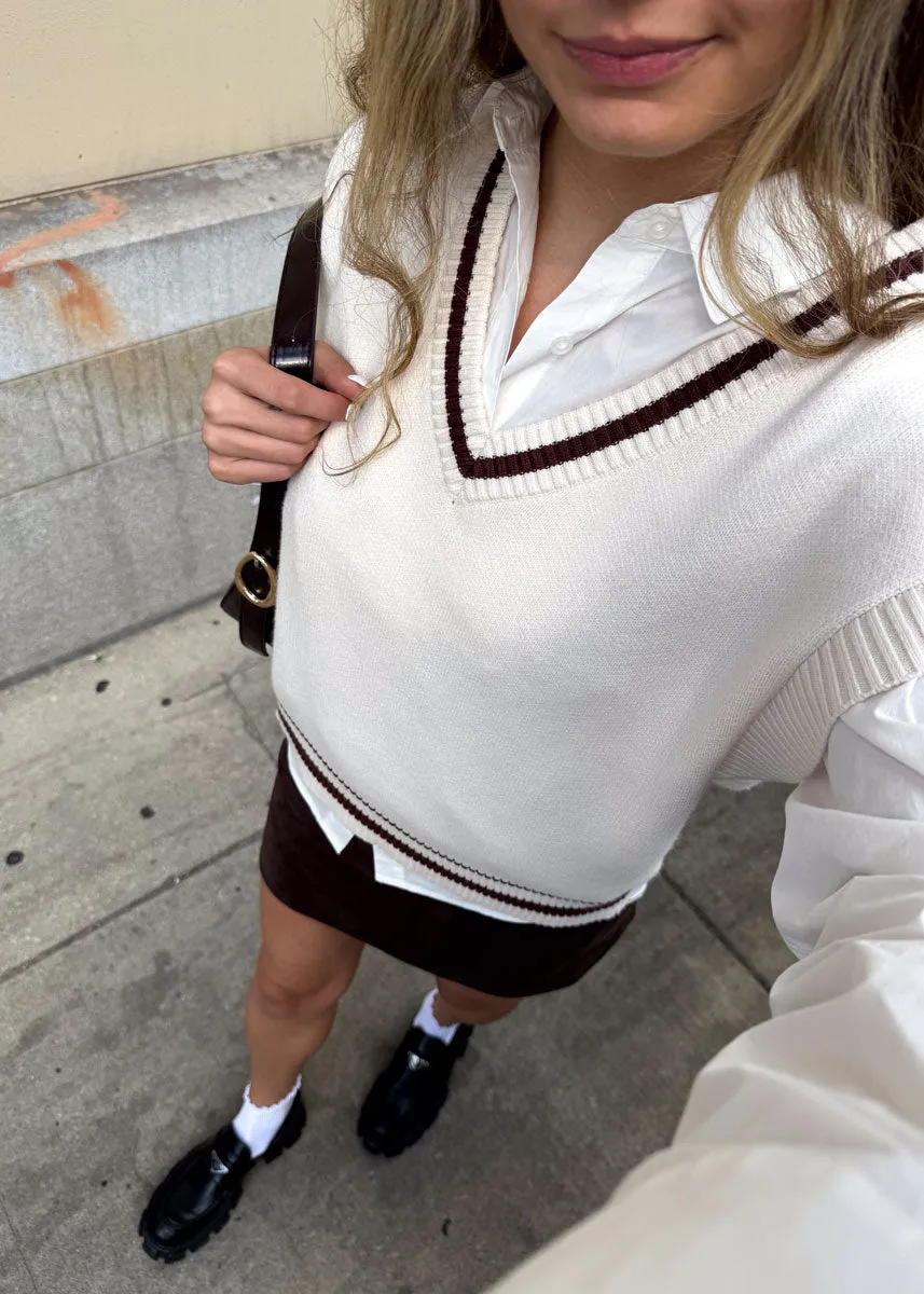 Fletcher Sweater Vest - Crystal Cashmere Blend Comfy Trend