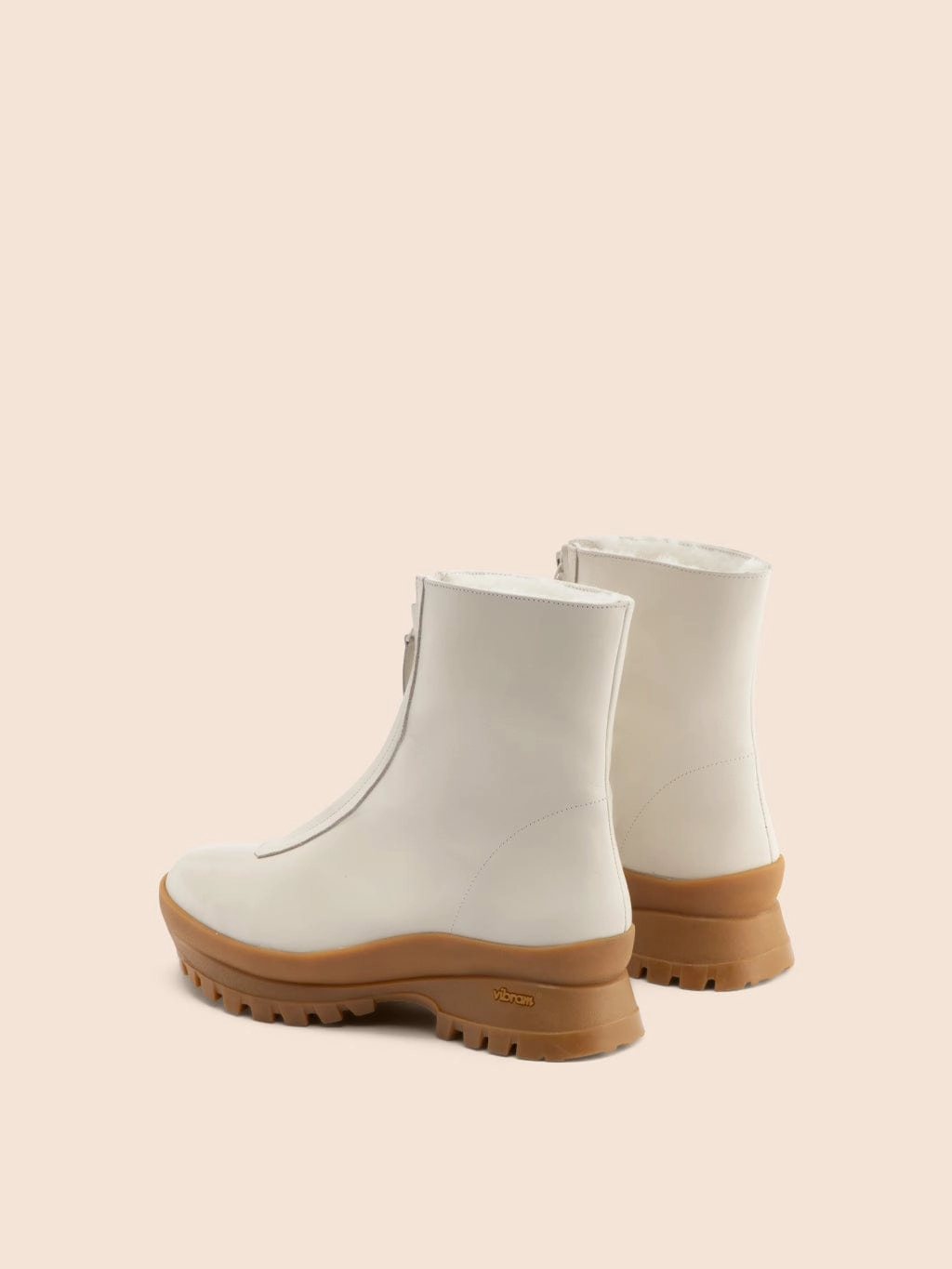 Estrella Cream Lined Boot Military Style Outdoor Use