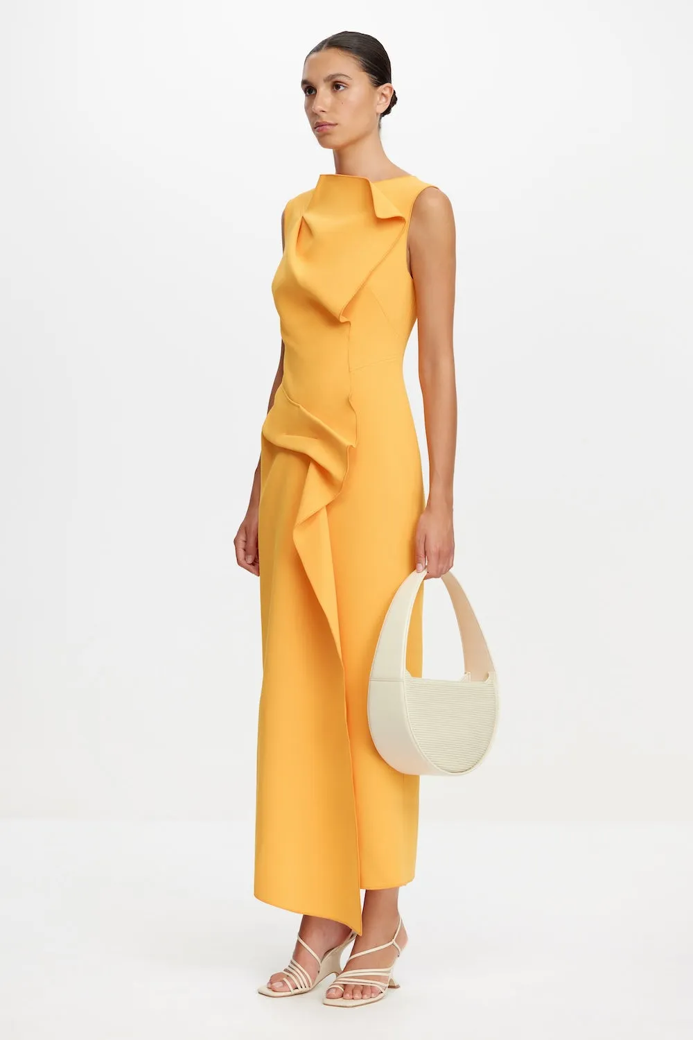 NORMANHILL MIDI DRESS Knot-Detail Grab Now