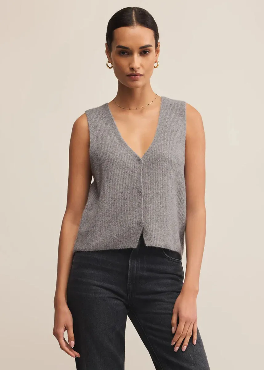Bryce Sweater Vest - Medium Heather Grey Sleek Waist