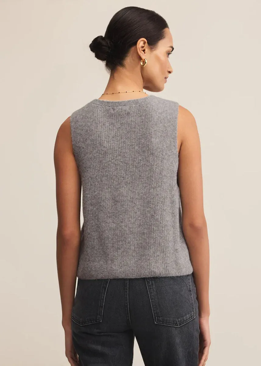 Bryce Sweater Vest - Medium Heather Grey Cozy Everyday Wear