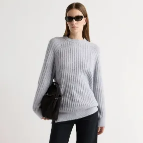 Vintage Wash Finish Roylene Ribbed Boyfriend Sweater