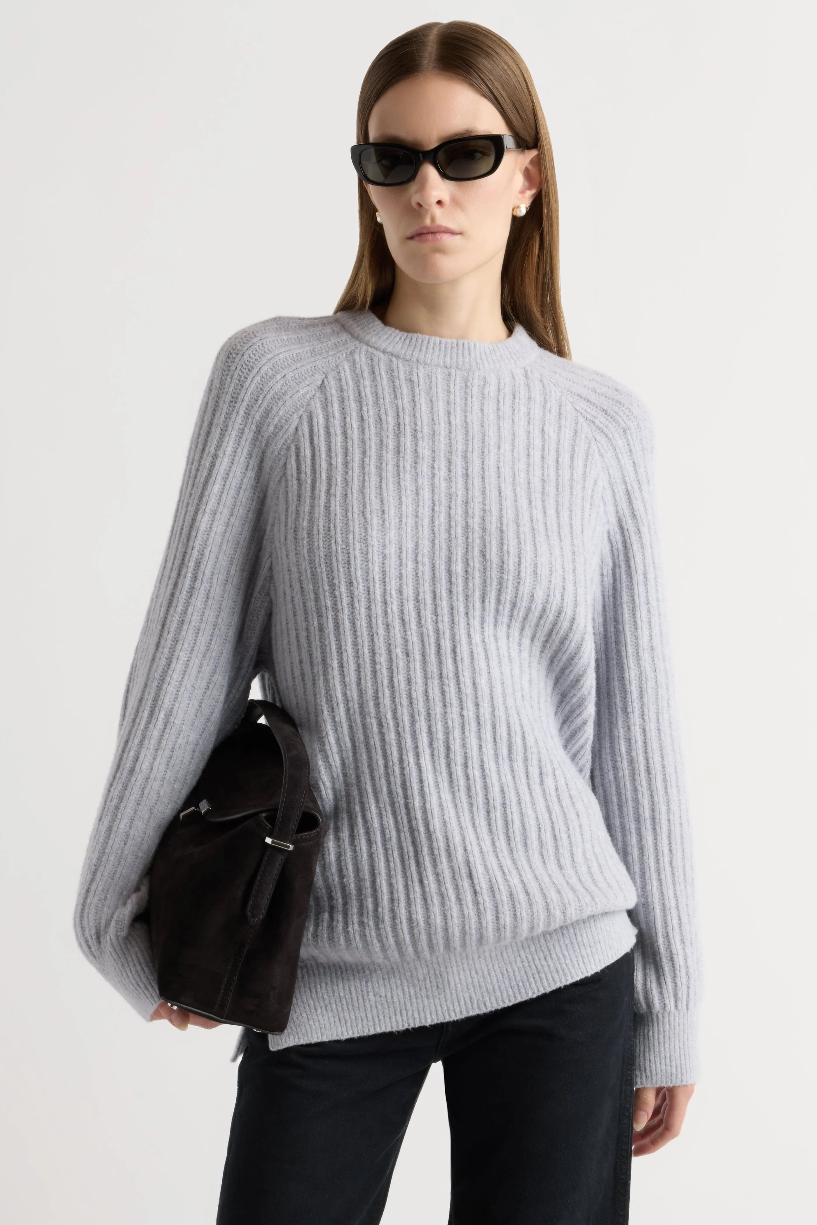Comfy Knitwear Look Roylene Ribbed Boyfriend Sweater