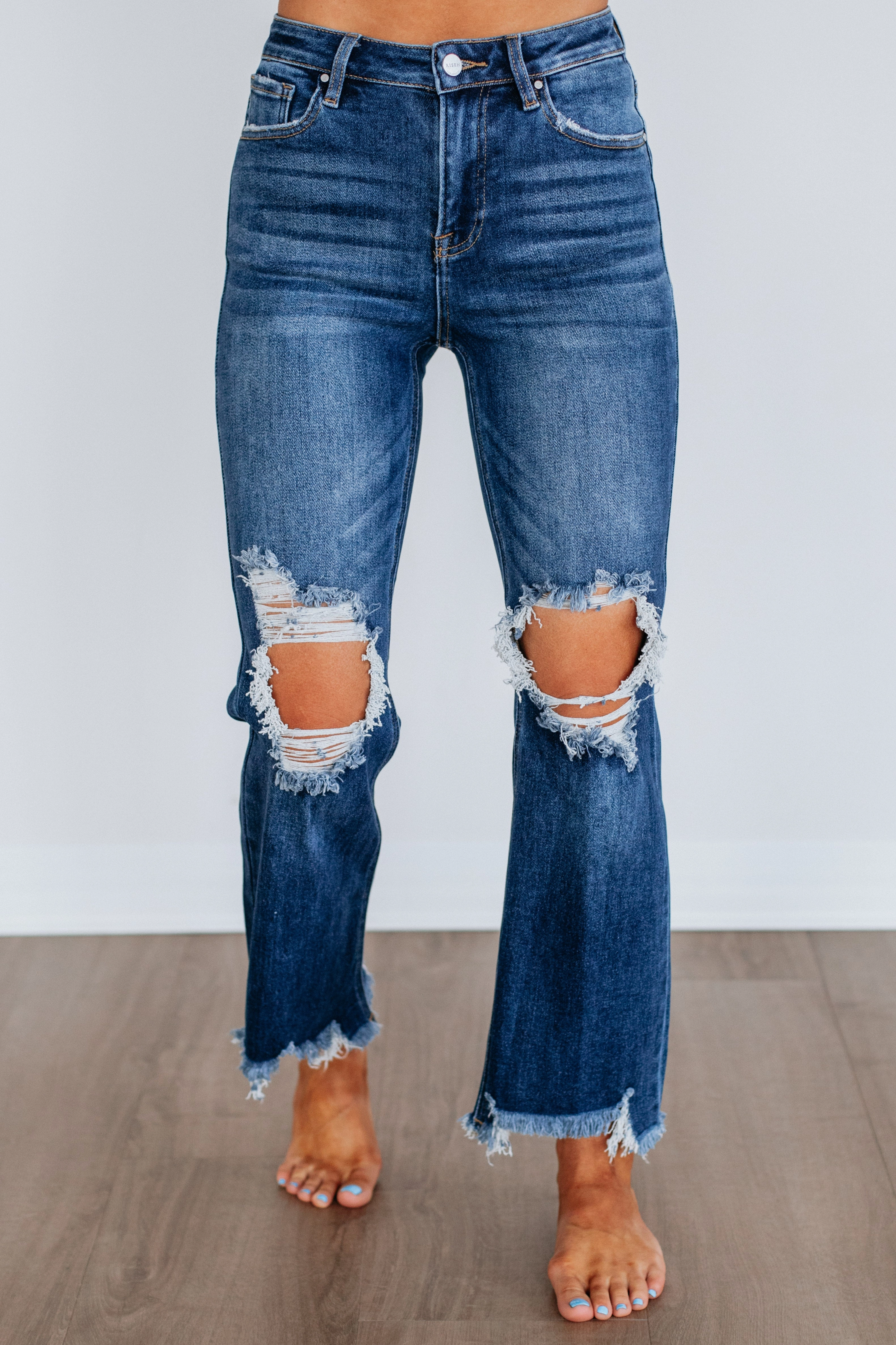 Rudy Risen Jeans - Dark Wash Comfort Stretch Weave Tapered Leg Profile