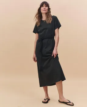 The Boxy Tee Dress. -- Almost Black Ombre-Effect Elegant Wearable