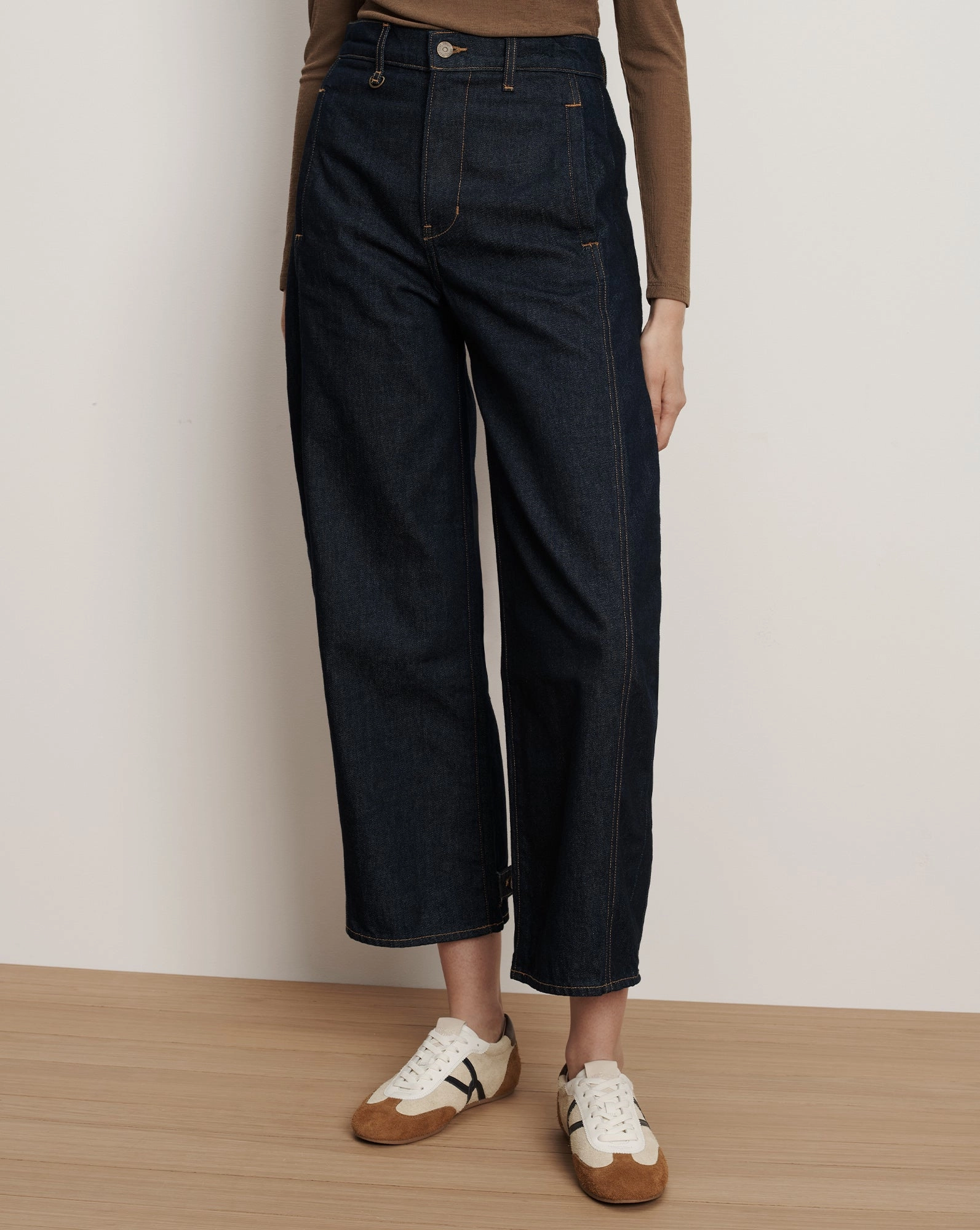 Ryder Adjustable Button Hem Barrel Jean Style Statement