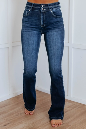 Classic Wear Textured Rylan KanCan Jeans - Dark Wash
