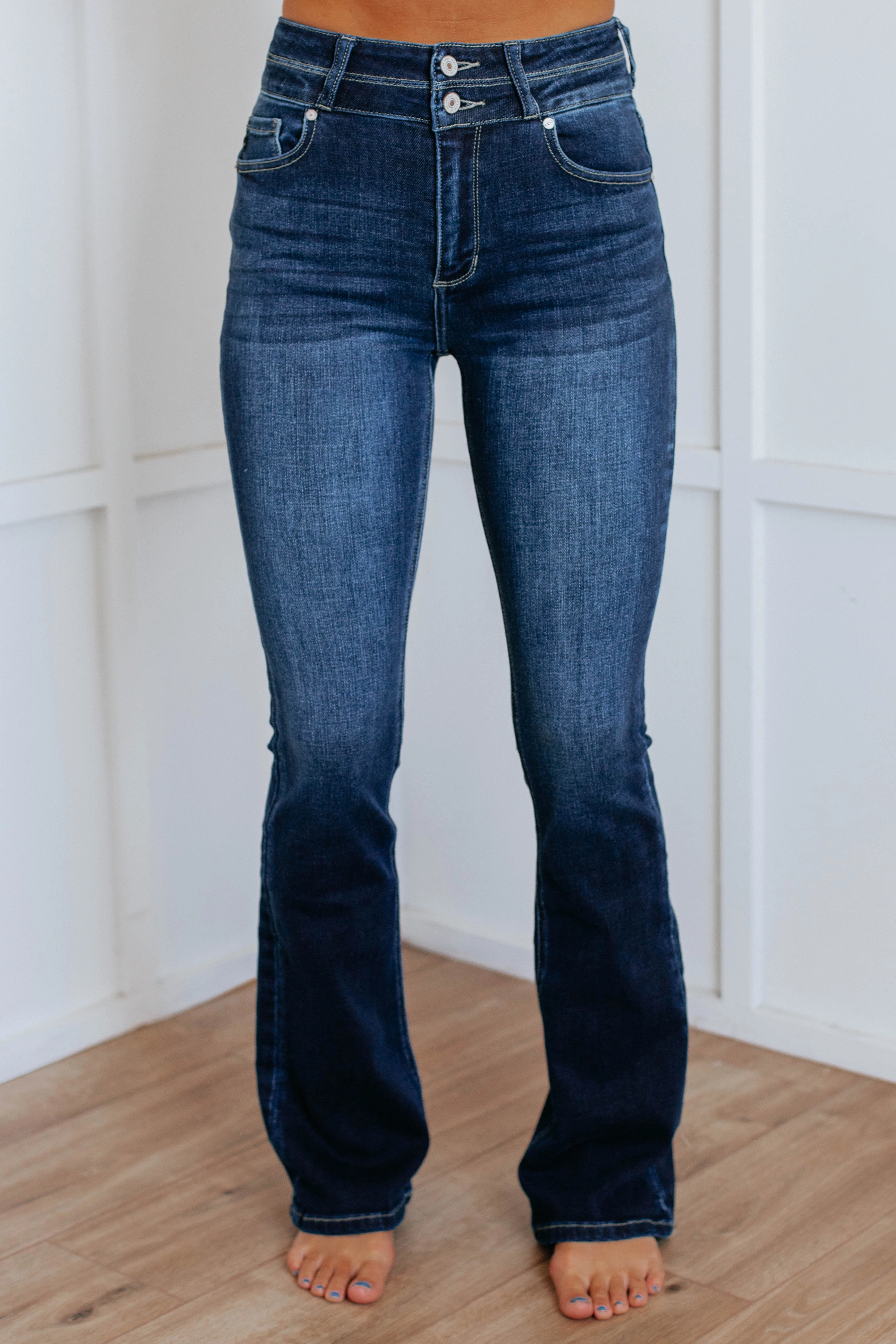 Basic Outfit Breathable Travel Outfit Brunch Outfit Rylan KanCan Jeans - Dark Wash