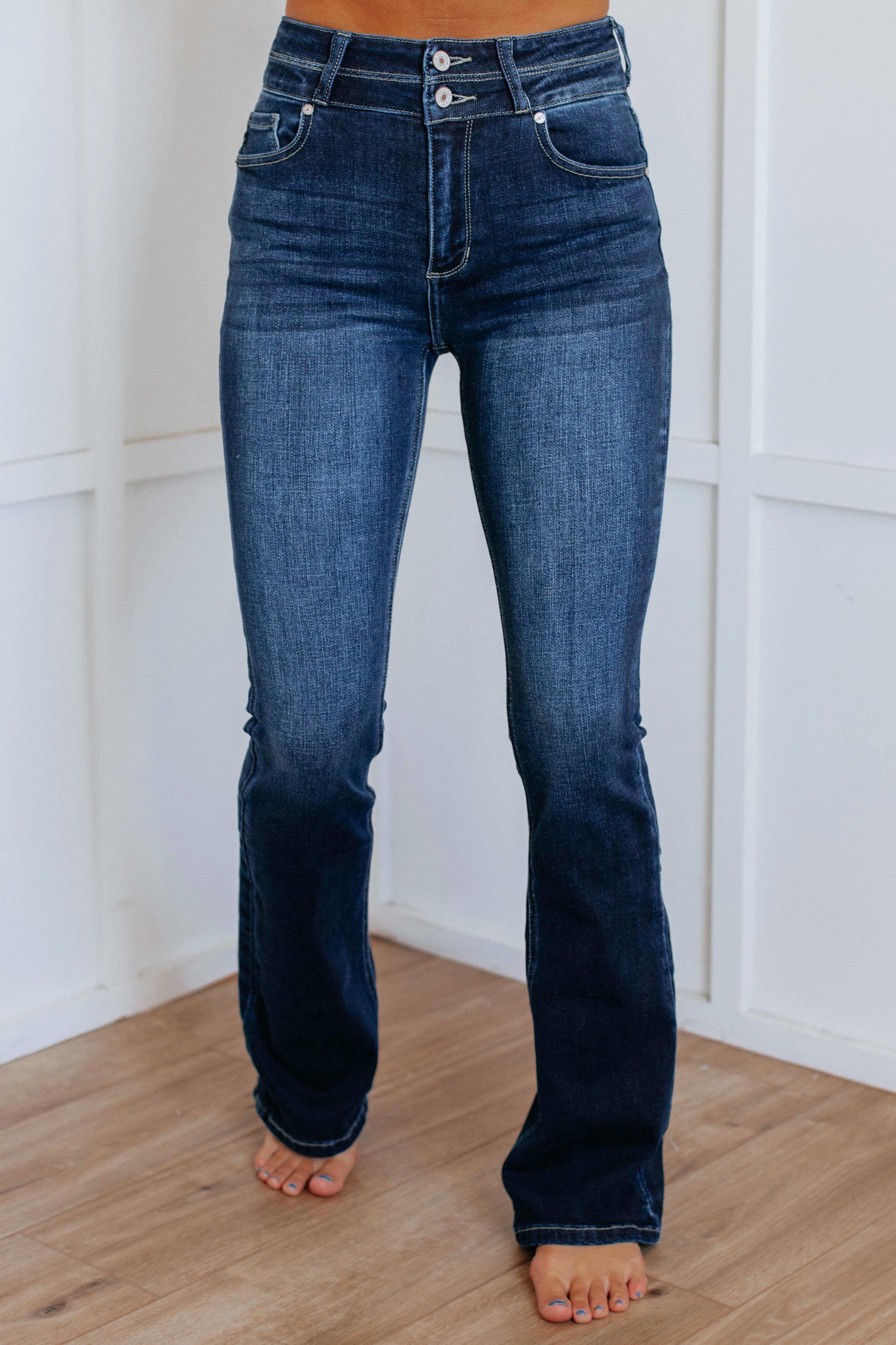 Classic Wear Textured Rylan KanCan Jeans - Dark Wash