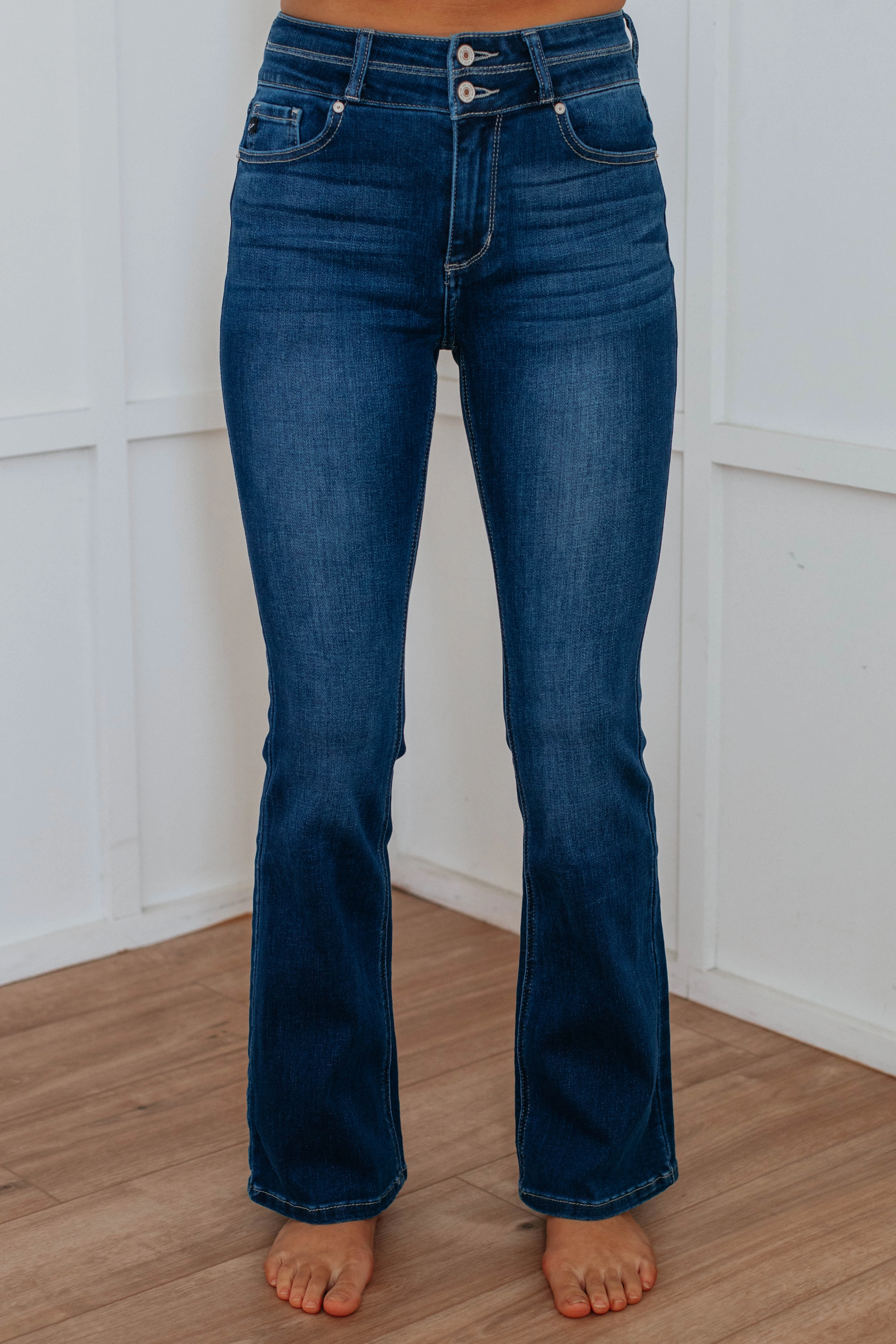 Modern Earthy Sleek Comfort Rylan KanCan Jeans - Deep Blue