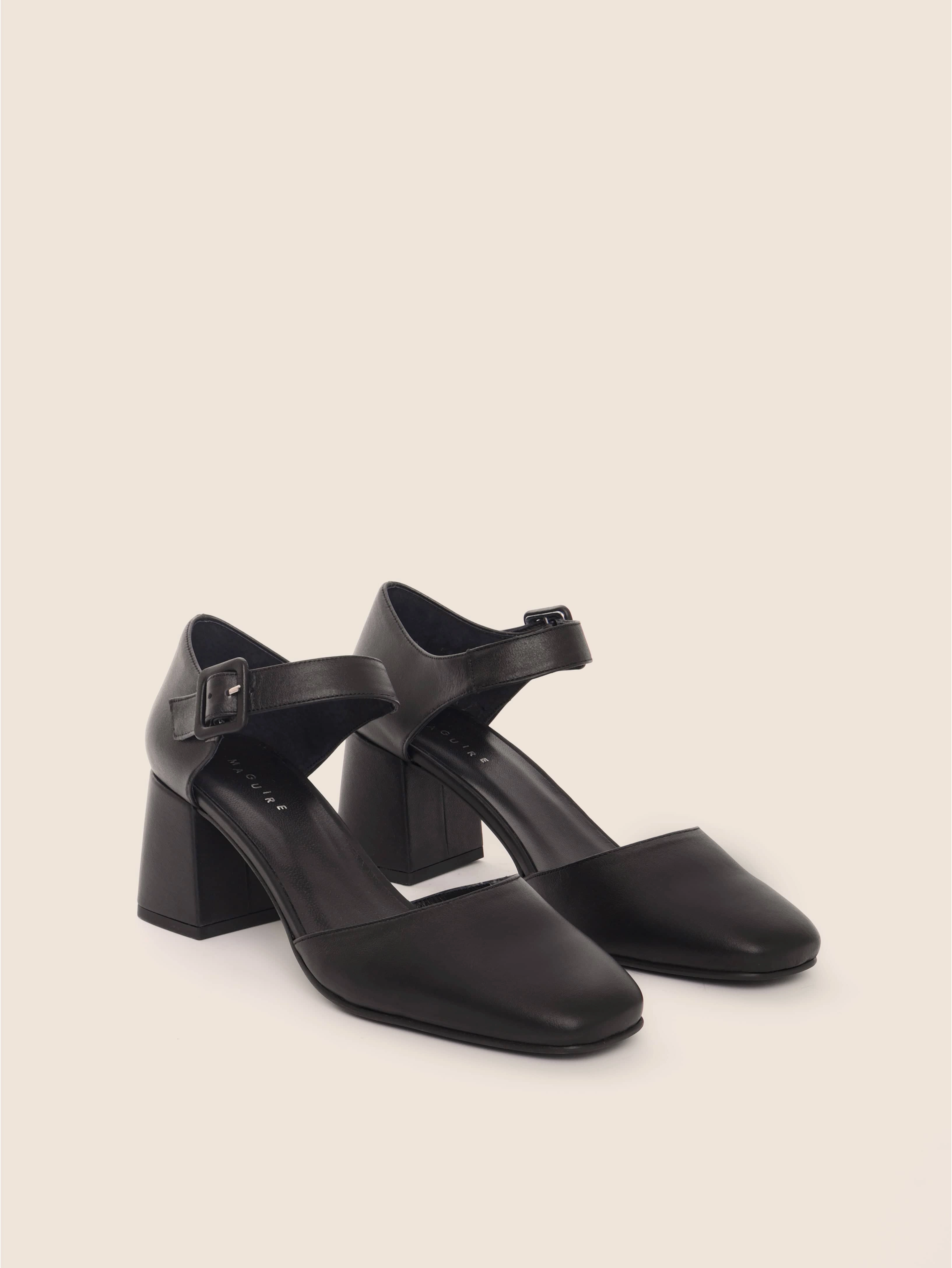 Pointed Toe Heels Marbella Black Mary Jane