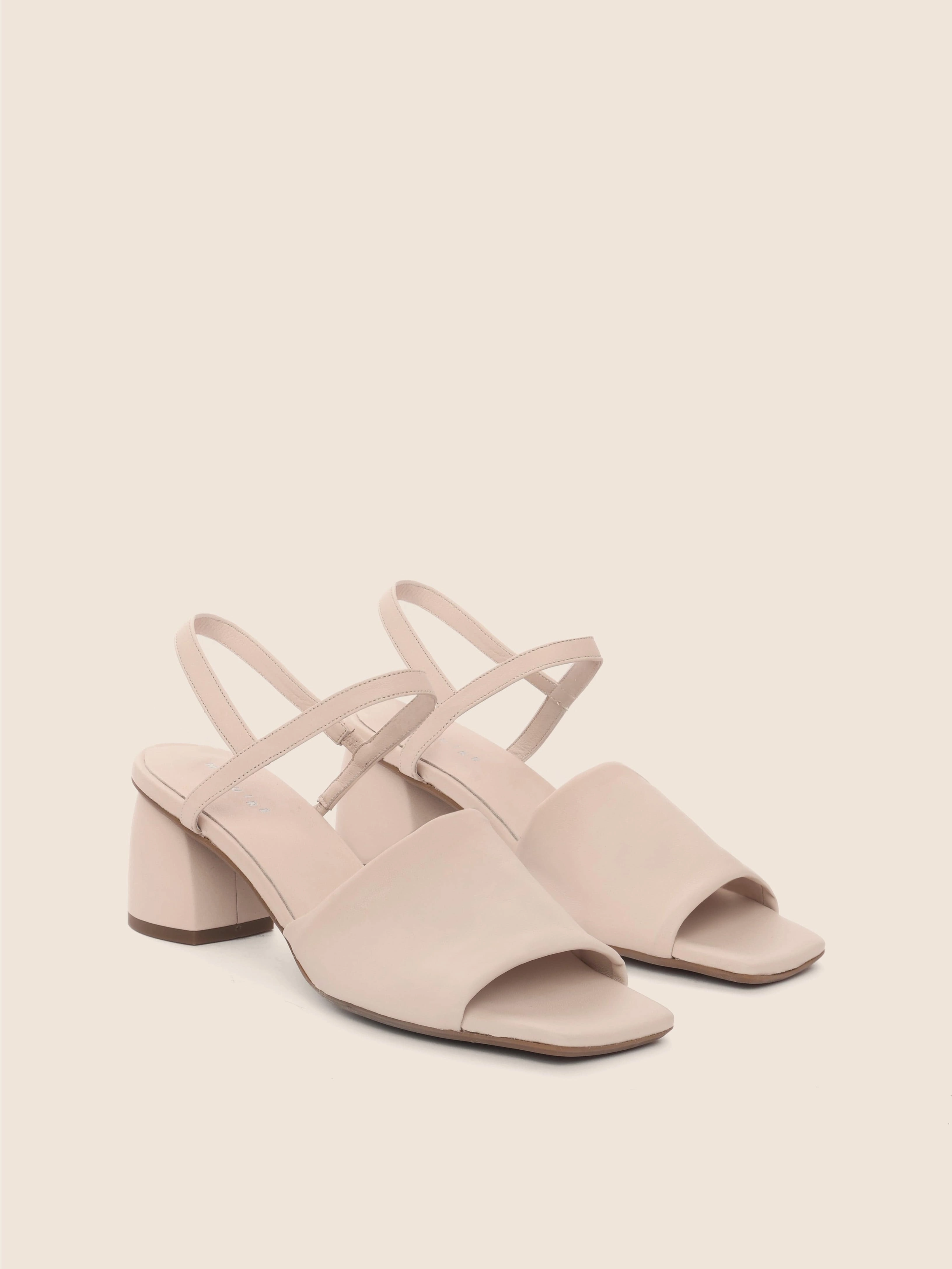 Open Back Timeless Fashion Oliva Cream Heel