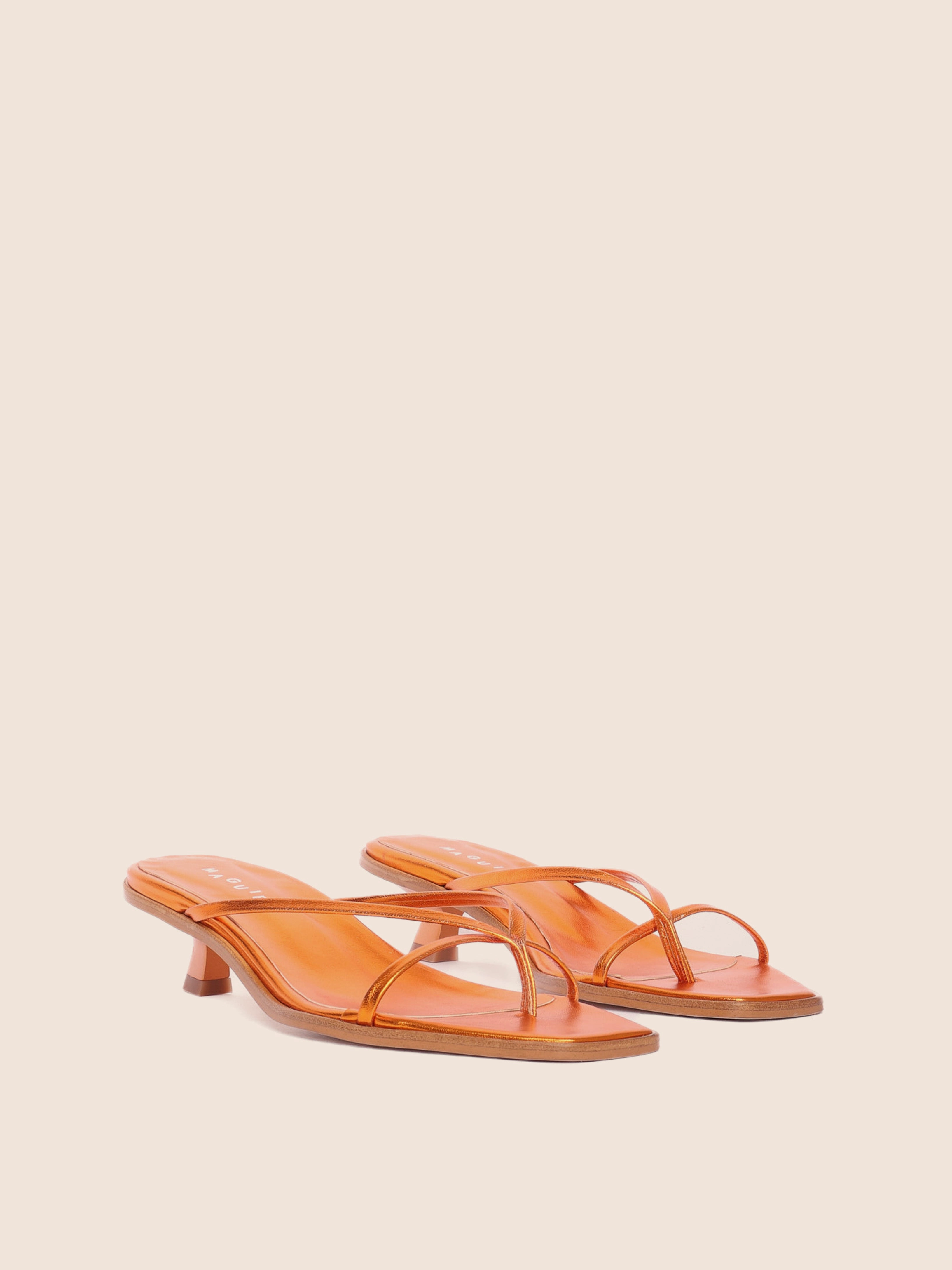 Eco-Friendly Footwear Ventilation Channel Design Ulla Orange Sandal