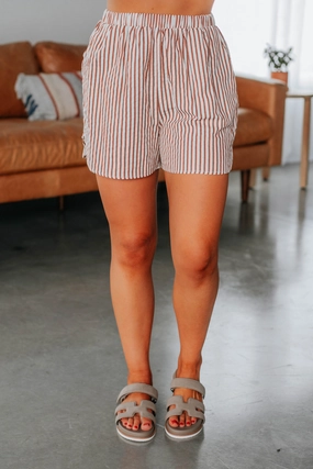Office Attire Functional Clothing Reni Striped Shorts
