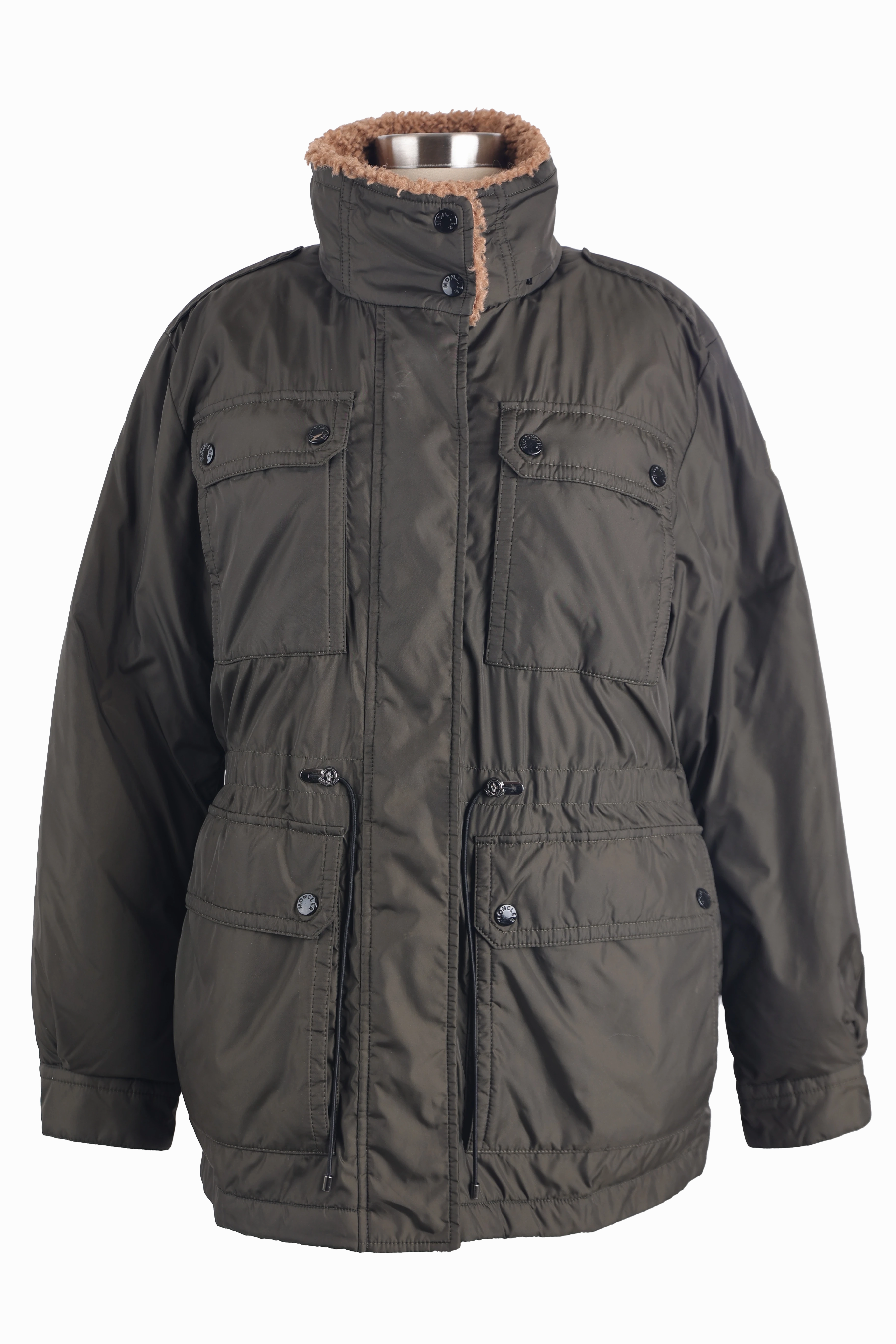 Brutet Down Parka W/ Shearling Trim Elastic hem