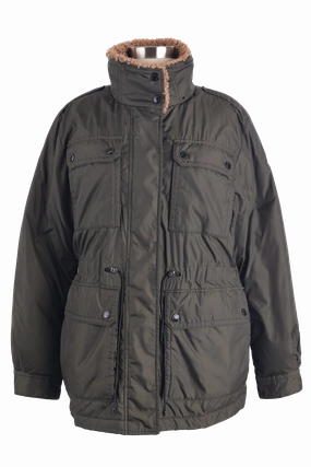 Brutet Down Parka W/ Shearling Trim Elastic hem