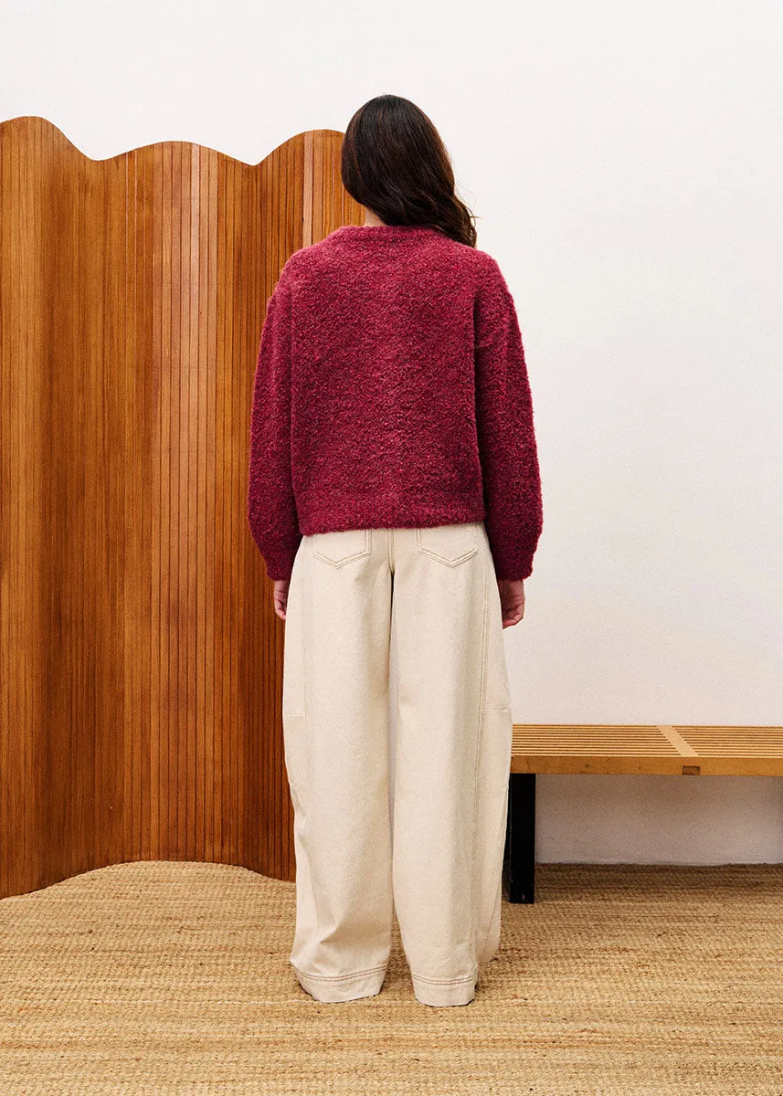 Cozy Stretch Fashion Essential Selkirk Cardigan - Bordeaux