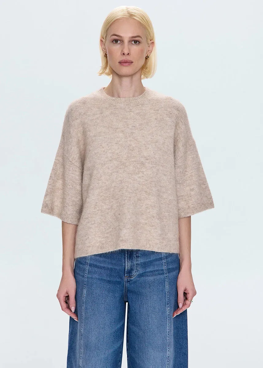 Outdoor Comfort Active Wear Shiloh Short Sleeve Crewneck Sweater - Oatmeal