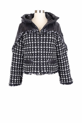 Full Length Zipper Down Filled Jacket w/ Hood