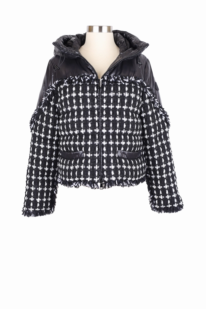 Full Length Zipper Down Filled Jacket w/ Hood