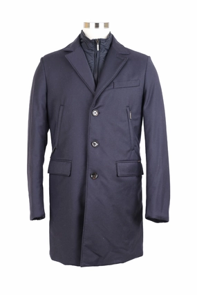 Subtle Fashion Fit Eco Certified Textiles Down Filled Waterproof Dress Coat w/ Removable Bib