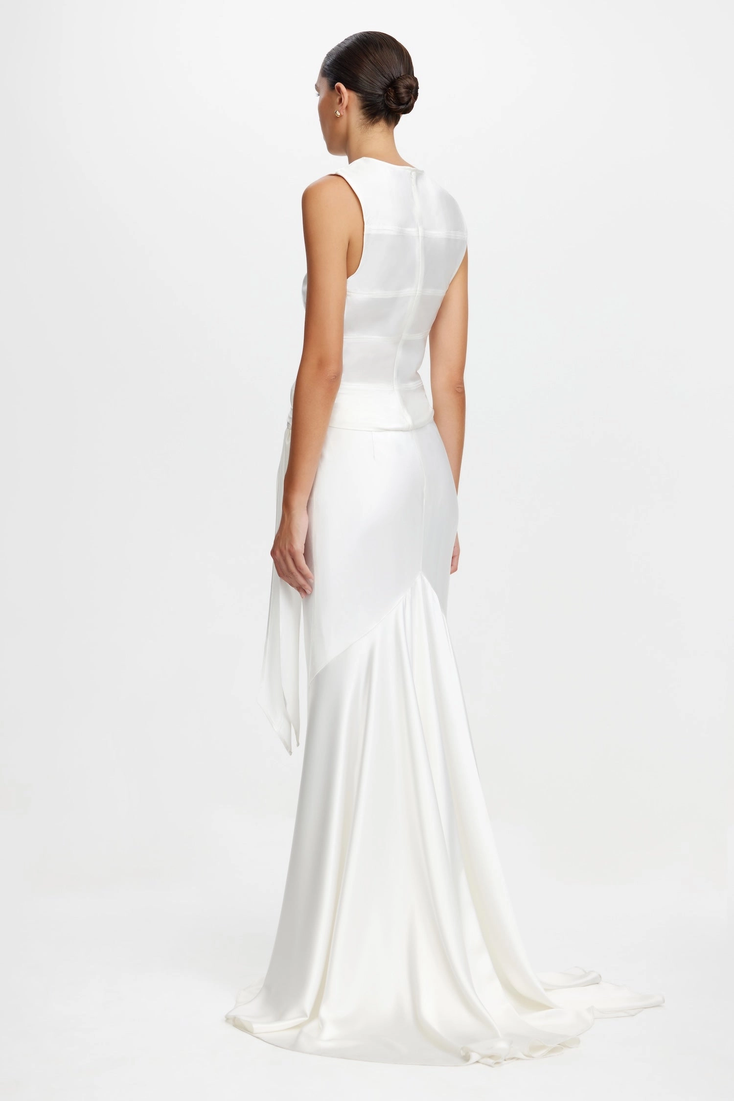 HOURSTON MAXI SKIRT Easy Layers Draped Silhouette