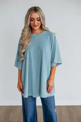 Skylen Oversized Tee - Dusty Coast Wrinkle Resistant anniversary