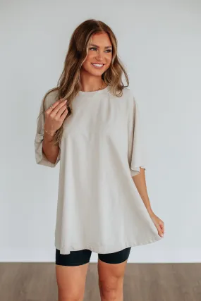 certified Cozy Layers Skylen Oversized Tee - Natural