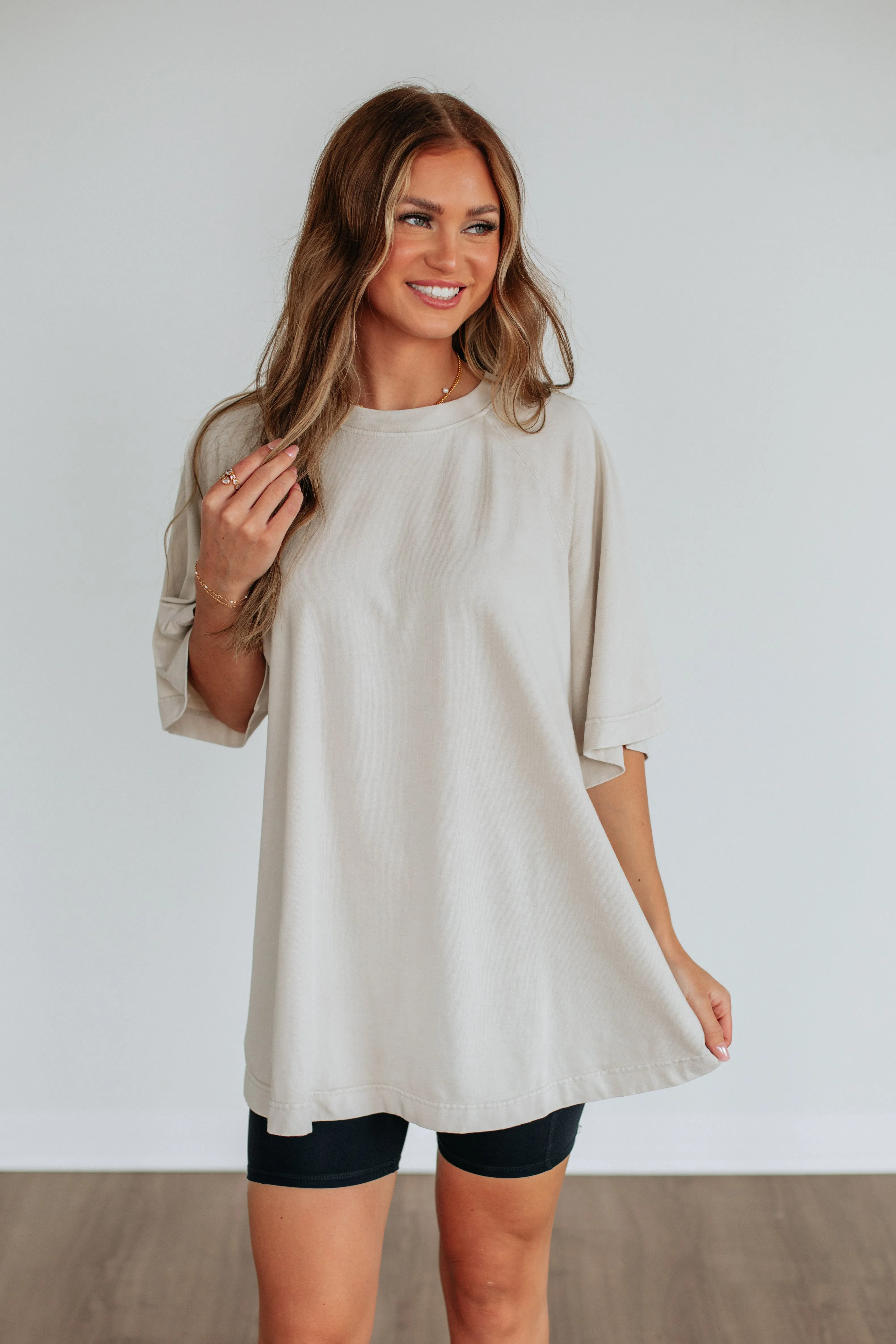 certified Cozy Layers Skylen Oversized Tee - Natural
