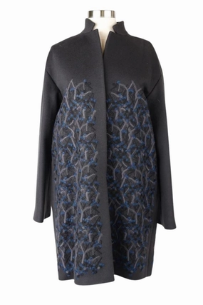 Printed Cashmere Dress Coat Packable Construction