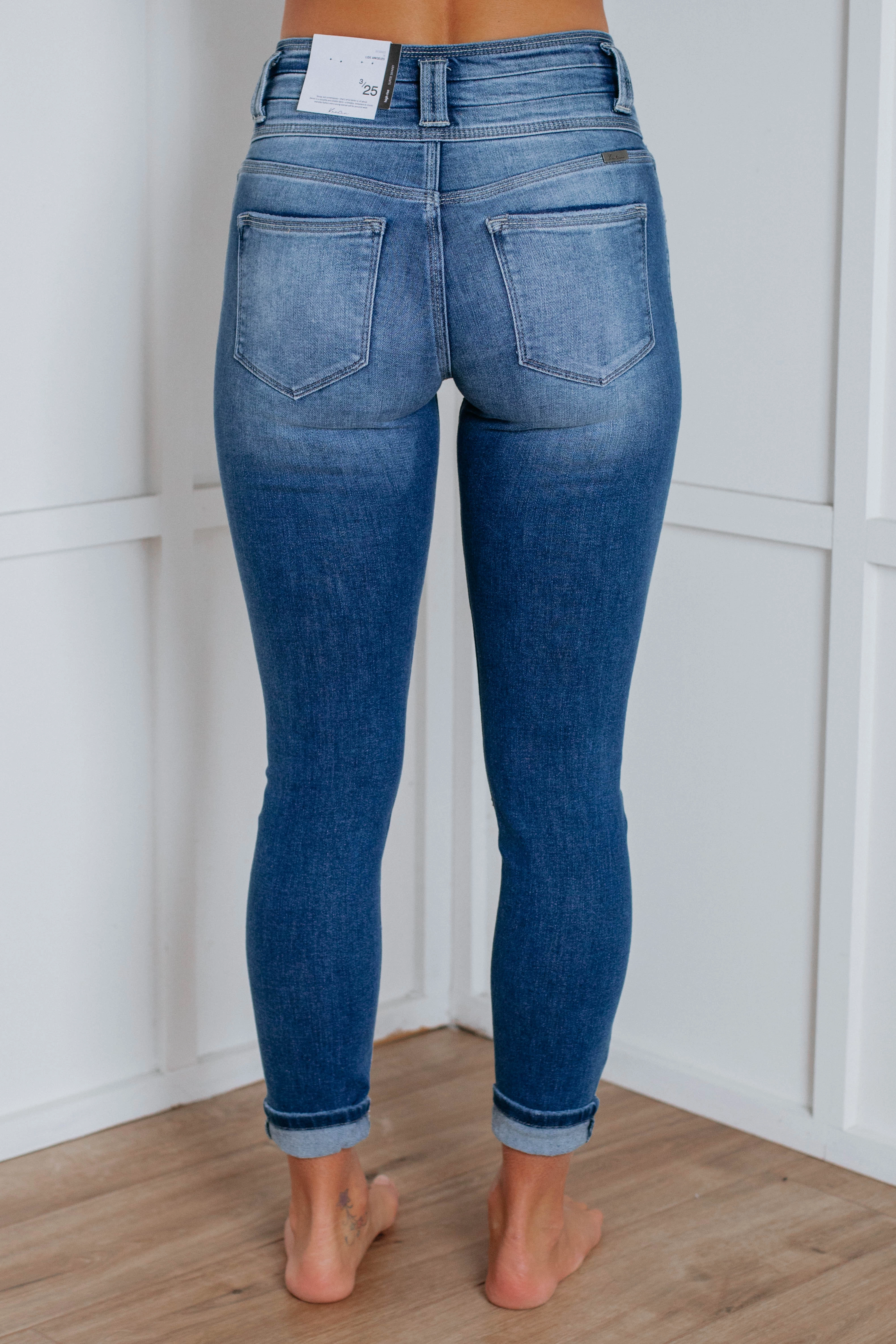 Spring Mood Office Wear Minimalist Tucker KanCan Jeans - Medium Wash