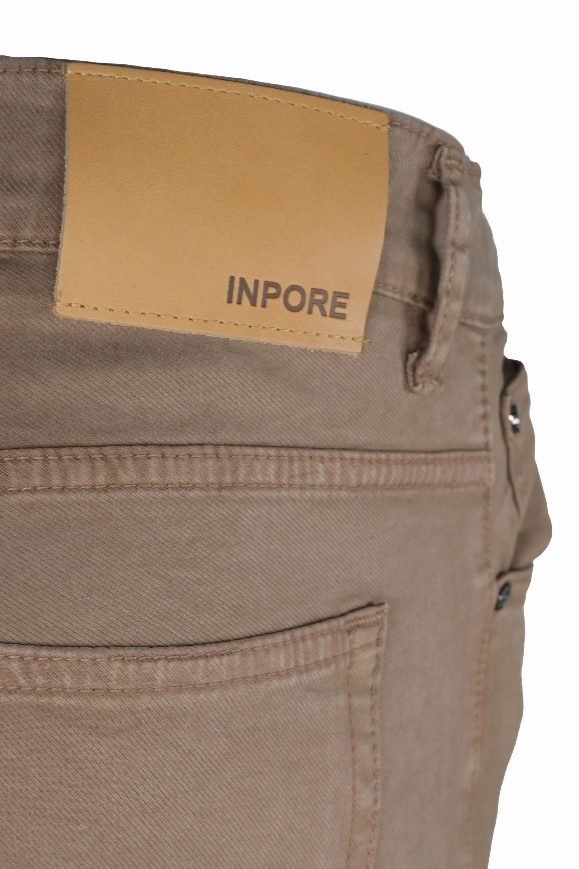 Inpore Jeans - Brown Fitted Comfort Neutral Choice