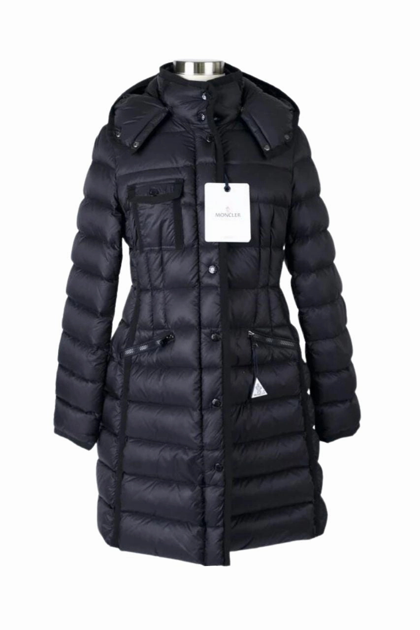 Slimming Gross-Grain Down Coat Scratch Resistant Zippers Pastel Shade