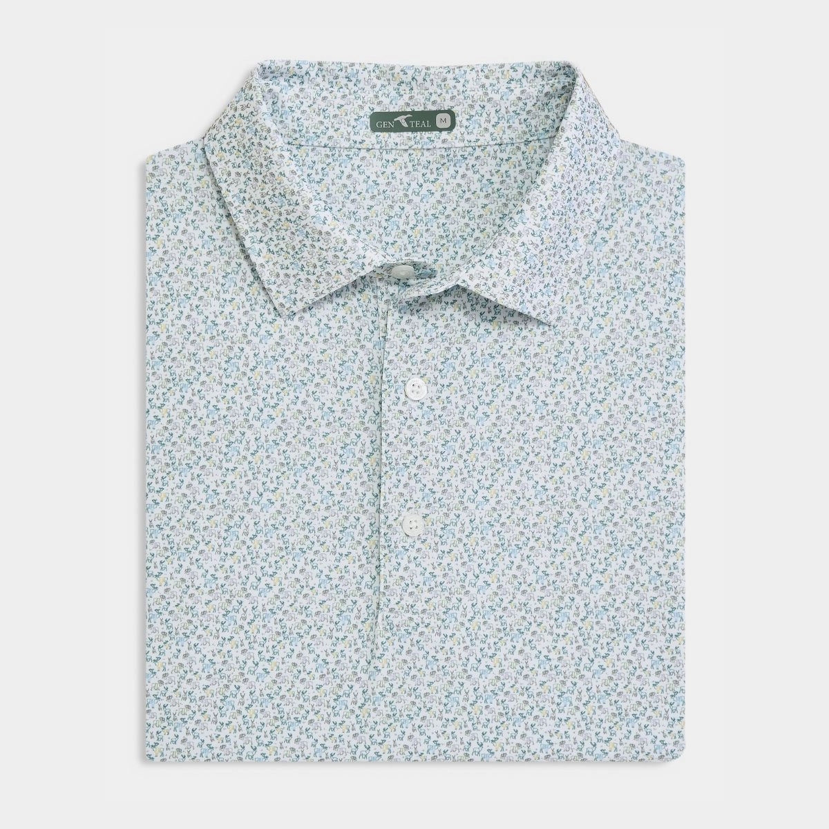 Light Flex Sweatered Stag Printed Performance Polo