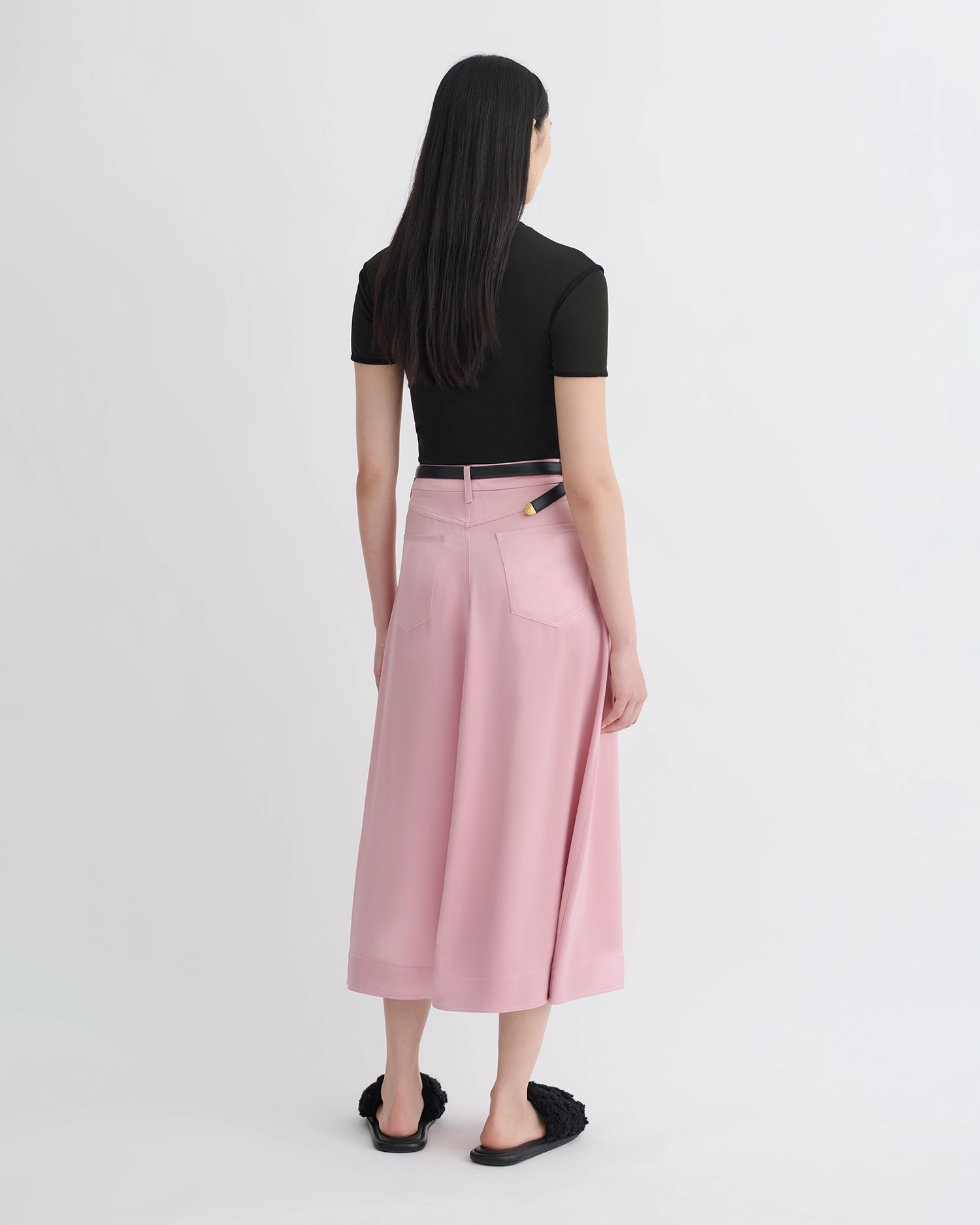 Cintia - Slip Satin Midi Skirt - Pink Everyday Vibe